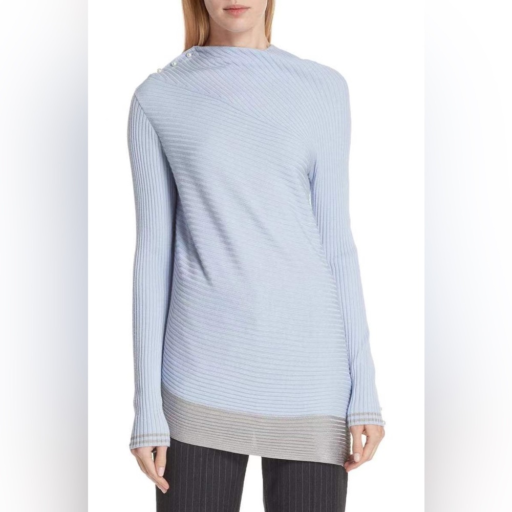NWT rag & bone Reanna Asymmetrical Merino Wool Sweater